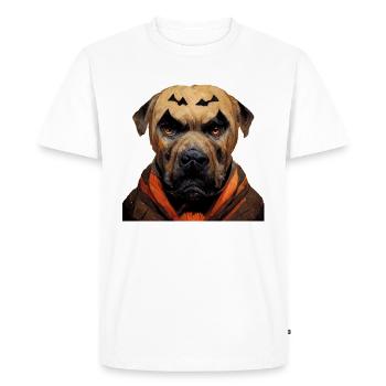 Halloween Boerboel - Men's Premium Organic T-Shirt - white - Front - Nico (187cm)