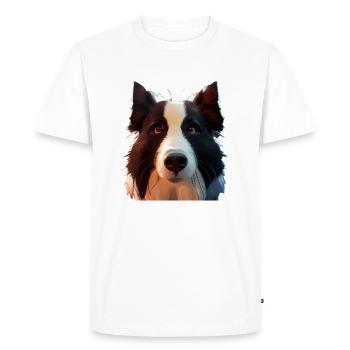 Border Collie Dog - Border Collie - T-shirt Premium bio Homme - blanc - Devant - Nico (187cm)