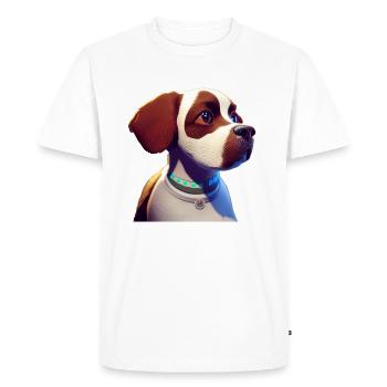Épagneul Springer anglais - T-shirt Premium bio Homme - blanc - Devant - Nico (187cm)