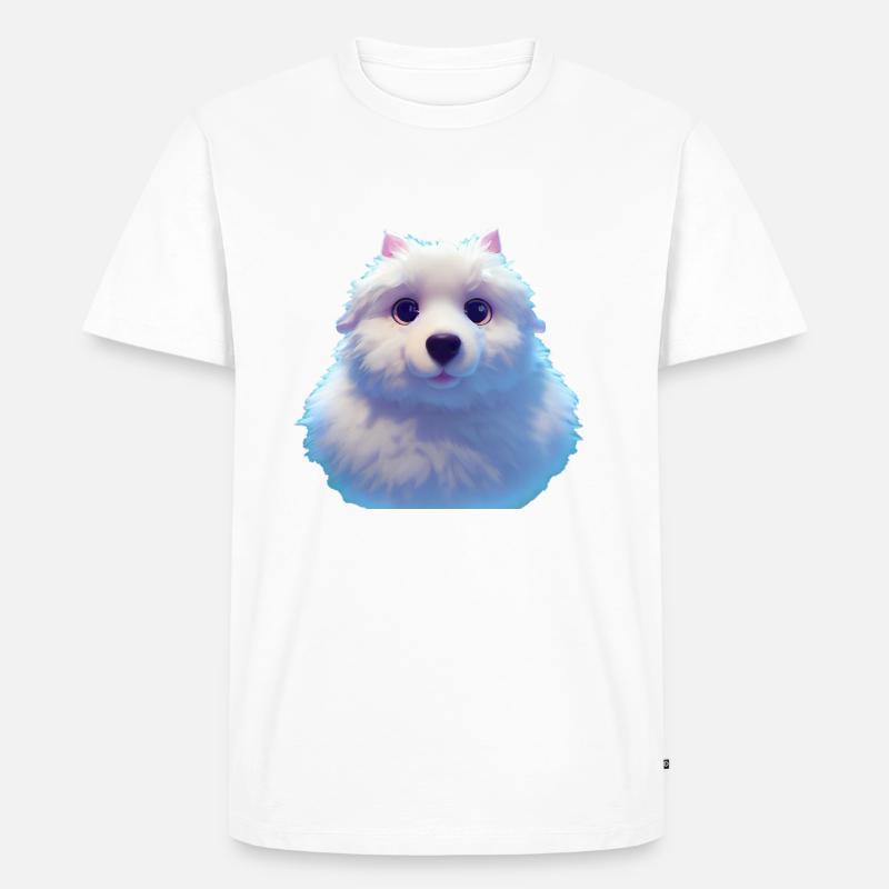 Samojede Hund - Samojede - Männer Premium Bio T-Shirt - Weiß