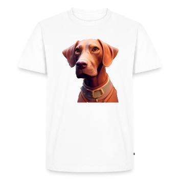 Magyar Vizsla - Chien Vizsla - T-shirt Premium bio Homme - blanc - Devant - Nico (187cm)