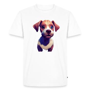 Epagneul Breton Chien - Epagneul Breton - T-shirt Premium bio Homme - blanc - Devant - Nico (187cm)