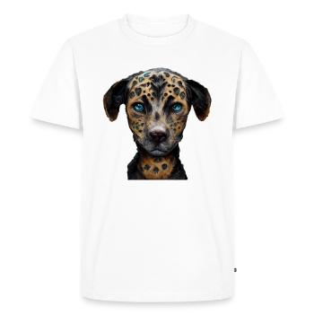 Catahoula Léopard Chien - T-shirt Premium bio Homme - blanc - Devant - Nico (187cm)