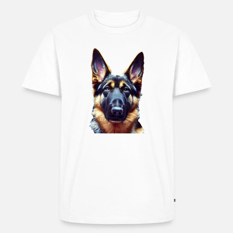 Deutscher Schäferhund Hund - Deutscher Schäferhund - Männer Premium Bio T-Shirt - Weiß