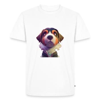 Entlebucher Mountain Dog - Men's Premium Organic T-Shirt - white - Front - Nico (187cm)