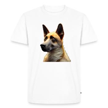 Malinois Dog - Malinois - T-shirt Premium bio Homme - blanc - Devant - Nico (187cm)