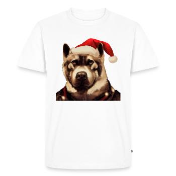 Noël américain Akita - T-shirt Premium bio Homme - blanc - Devant - Nico (187cm)