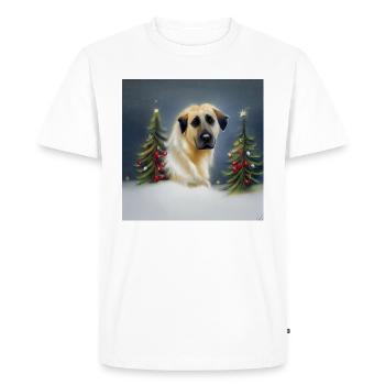 Kangal Christmas - Men's Premium Organic T-Shirt - white - Front - Nico (187cm)