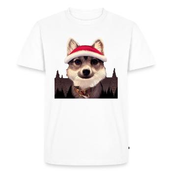 Alaskan Clover Kai Christmas - Men's Premium Organic T-Shirt - white - Front - Nico (187cm)