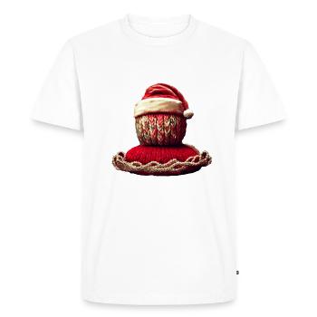 Knitting Christmas - Men's Premium Organic T-Shirt - white - Front - Nico (187cm)