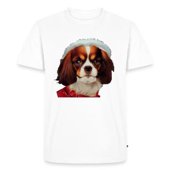 Cavalier King Charles Spaniel Noël - T-shirt Premium bio Homme - blanc - Devant - Nico (187cm)