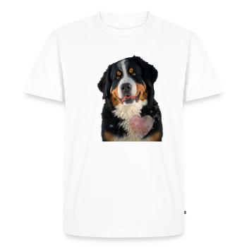 Appenzeller Mountain Dog Valentine's Day - Men's Premium Organic T-Shirt - white - Front - Nico (187cm)