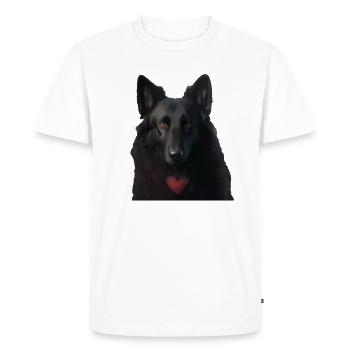 Black Shepherd Saint-Valentin - T-shirt Premium bio Homme - blanc - Devant - Nico (187cm)