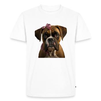 Boxeur allemand Saint-Valentin - T-shirt Premium bio Homme - blanc - Devant - Nico (187cm)