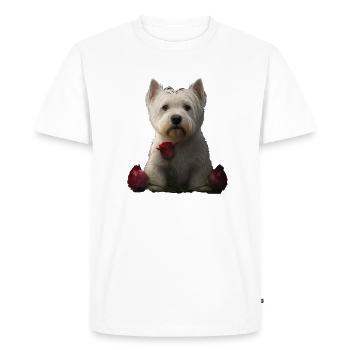 Westie Valentine's Day - Men's Premium Organic T-Shirt - white - Front - Nico (187cm)