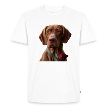 Magyar Vizsla Saint-Valentin - T-shirt Premium bio Homme - blanc - Devant - Nico (187cm)