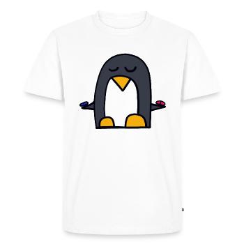 Pilule rouge ou pilule bleue? Pingouin de la matrice - T-shirt Premium bio Homme - blanc - Devant - Nico (187cm)