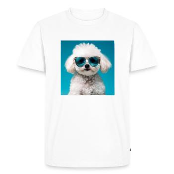 Bichon Frise Cool - Bichon Frise - T-shirt Premium bio Homme - blanc - Devant - Nico (187cm)