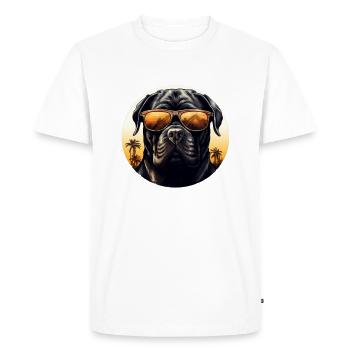 Cane Corso Cool - Cane Corso Dog - Men's Premium Organic T-Shirt - white - Front - Nico (187cm)