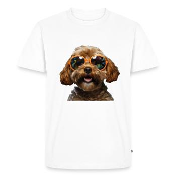 Cockapoo Cool - Chien Cockapoo - T-shirt Premium bio Homme - blanc - Devant - Nico (187cm)