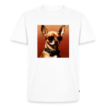 Chihuahua Cool - Chihuahua Chien - T-shirt Premium bio Homme - blanc - Devant - Nico (187cm)