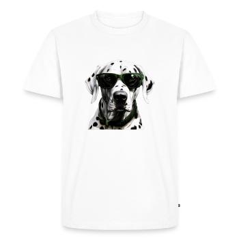 Dalmatien Cool - Chien dalmatien - T-shirt Premium bio Homme - blanc - Devant - Nico (187cm)