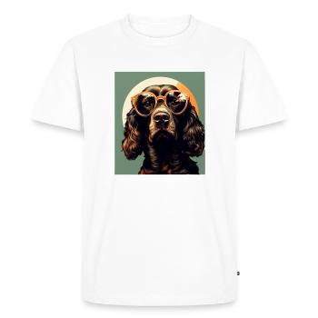 Épagneul des champs Cool - Chien épagneul des champs - T-shirt Premium bio Homme - blanc - Devant - Nico (187cm)