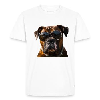 German Boxer Cool - German Boxer - Men's Premium Organic T-Shirt - white - Front - Nico (187cm)