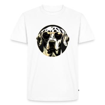 Dalmatien Cool - Chien dalmatien - T-shirt Premium bio Homme - blanc - Devant - Nico (187cm)