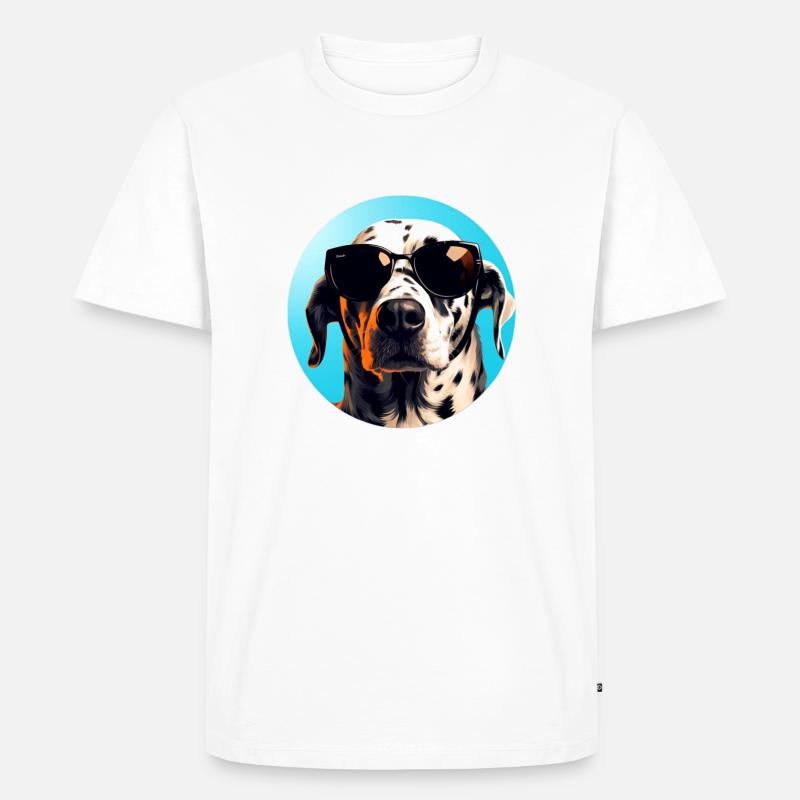 Dalmatiner Cool - Dalmatiner Hund - Männer Premium Bio T-Shirt - Weiß