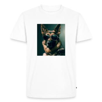 German Shepherd Cool - German Shepherd - Men's Premium Organic T-Shirt - white - Front - Nico (187cm)