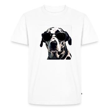 Dalmatien Cool - Chien dalmatien - T-shirt Premium bio Homme - blanc - Devant - Nico (187cm)