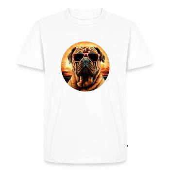 Shar Pei Cool - Shar Pei Dog - Men's Premium Organic T-Shirt - white - Front - Nico (187cm)