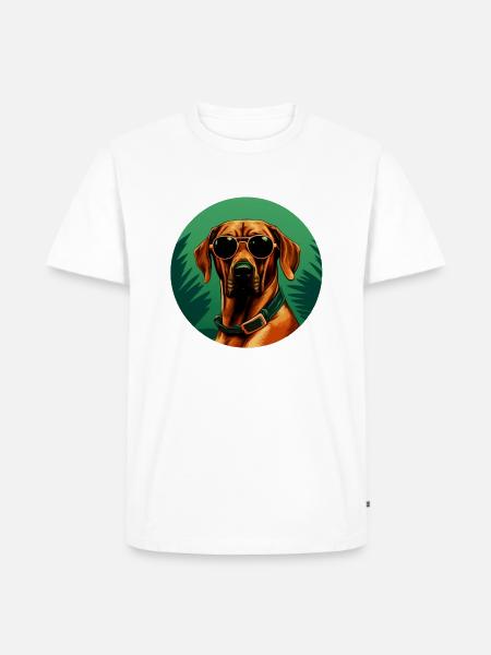 Rhodesian Ridgeback Cool - Rhodesian Ridgeback - Men's Premium Organic T-Shirt - white