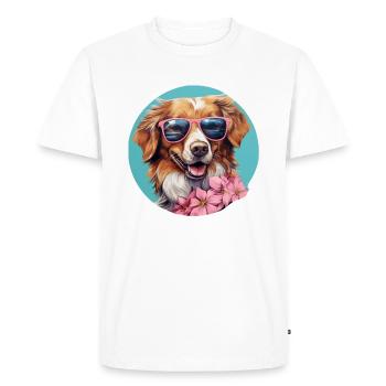 Nova Scotia Duck Tolling Retriever Cool - Men's Premium Organic T-Shirt - white - Front - Nico (187cm)