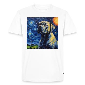Cane Corso Nuit étoilée - T-shirt Premium bio Homme - blanc - Devant - Nico (187cm)