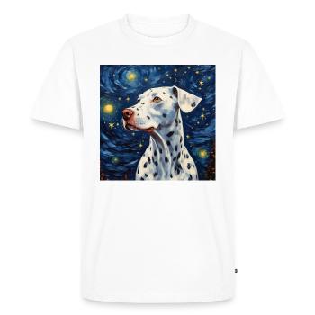 Nuit étoilée dalmate - T-shirt Premium bio Homme - blanc - Devant - Nico (187cm)