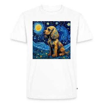 Cocker Épagneul Nuit Étoilée - T-shirt Premium bio Homme - blanc - Devant - Nico (187cm)