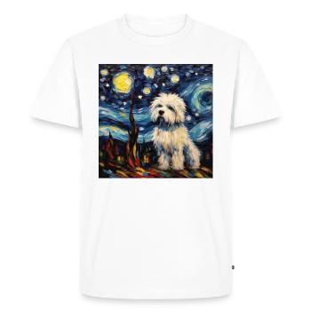 Havanese Starry Night - Men's Premium Organic T-Shirt - white - Front - Nico (187cm)