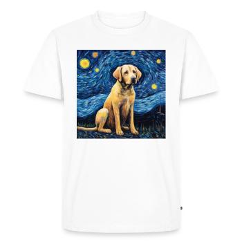 Nuit étoilée du Labrador - T-shirt Premium bio Homme - blanc - Devant - Nico (187cm)