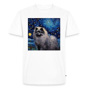 Wolfsspitz Nuit étoilée - T-shirt Premium bio Homme - blanc - Devant - Nico (187cm)