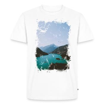 lac alpin - T-shirt Premium bio Homme - blanc - Devant - Nico (187cm)