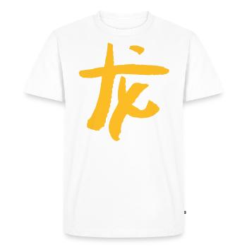 Dragon / Zodiac - Chinese / SYMBOL - Men's Premium Organic T-Shirt - white - Front - Nico (187cm)
