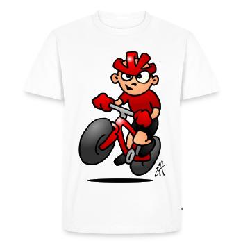 MTB - Men's Premium Organic T-Shirt - white - Front - Nico (187cm)