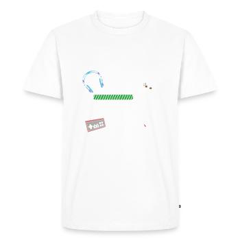 Joueur de joueur de joueur cadeau de joueur - T-shirt Premium bio Homme - blanc - Devant - Nico (187cm)