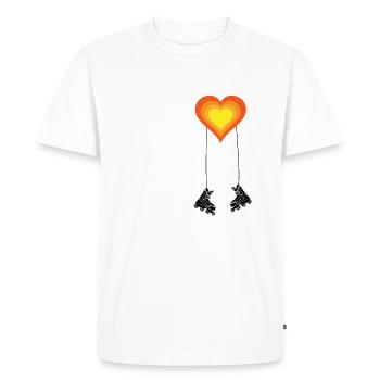 Inline inline skating Inline skating is a gift idea - Men's Premium Organic T-Shirt - white - Front - Nico (187cm)