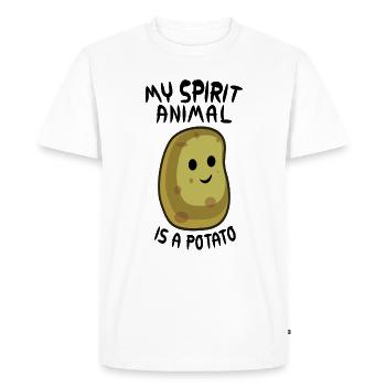 my spirit animal is a potato potato potatoes - Men's Premium Organic T-Shirt - white - Front - Nico (187cm)