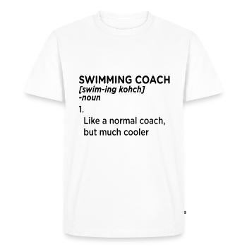 Natation nageur femmes nageur sauveteur l'eau - T-shirt Premium bio Homme - blanc - Devant - Nico (187cm)