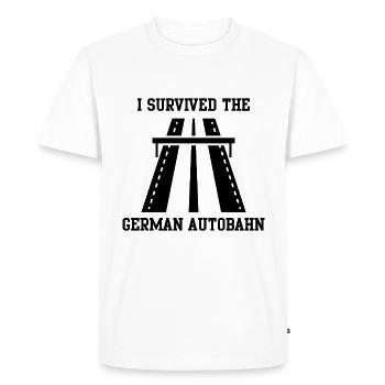 i survived the german autobahn i survived - Men's Premium Organic T-Shirt - white - Front - Nico (187cm)
