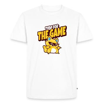 gamer gaming gamer gambler jouer téléphone mobile - T-shirt Premium bio Homme - blanc - Devant - Nico (187cm)